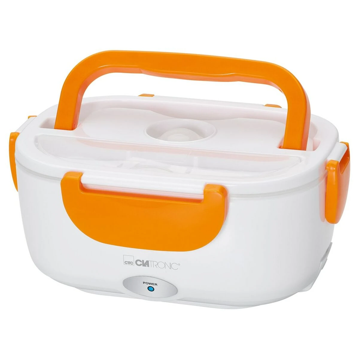 White and orange electric lunchbox