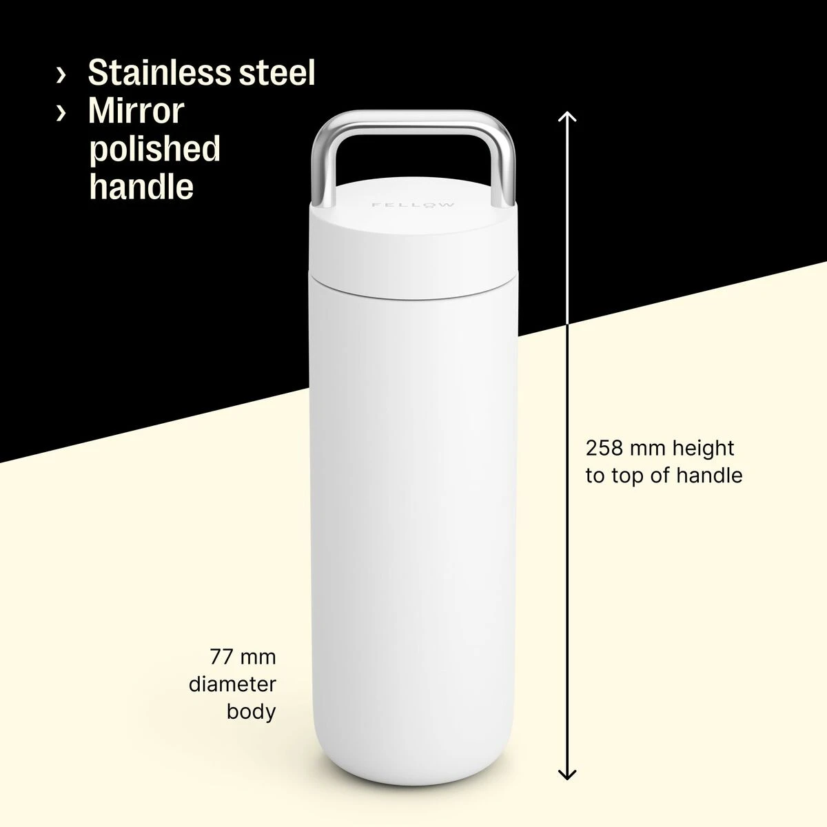 White steel bottle