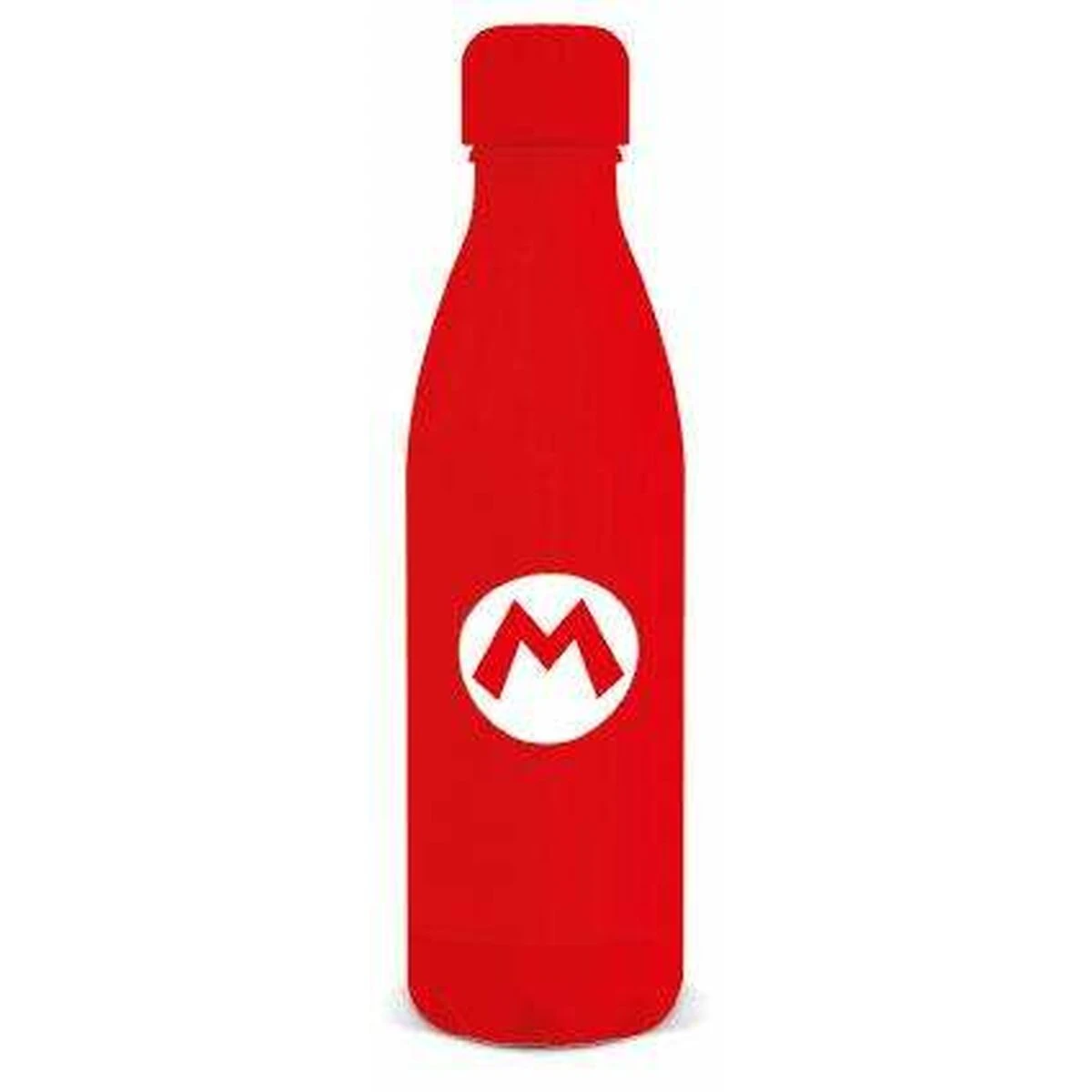 Red bottle with M logo